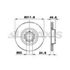ON FREN AYNASI HAVALI OCTAVIA CADDY III PASSAT - CC GOLF V - VI - VII JETTA III - IV SCIROCCO TIGUAN TOURAN A1 A3 Q3 TT ALHAMBRA ALTEA LEON TOLEDO OCTAVIA YETI BEETLE SUPERB PASSAT 01-16 - BRAXIS AE0025