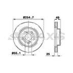 ON FREN DISK AYNASI TOYOTA PRIUS 1.8VVT I - BRAXIS AE0360