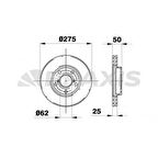ON FREN DISK AYNASI HAVALI TOYOTA RAV 4 00-05 275X5 - BRAXIS AE0183