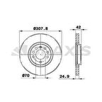 ON FREN DISK AYNASI 5 BIJON ASTRA G - H ZAFIRA B CORSA D CORSA E ZAFIRA B ADAM - BRAXIS AE0062