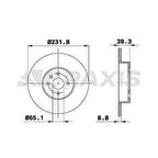 ARKA FREN DISK AYNASI CORDOBA 96-02 IBIZA III AROSA 00-04 POLO 96-01 - BRAXIS AE0473