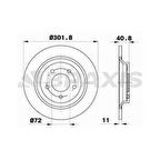 ARKA FREN DISK AYNASI MAZDA 5 CR19 1.8 - 2.0 - 2.0CD 05 16 JANT - BRAXIS AE0482