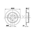 ARKA FREN DISK AYNASI MITSUBISHI GRANDIS 2.0DI D - BRAXIS AE0629