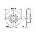 FREN DISKI ON W460 79-93 W461 93-00 W463 11- - BRAXIS AD1039