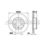 ON FREN DISK AYNASI BOXER JUMPER DUCATO TUM MODELLER 16Q 16 JANT KARSAN JEST CAP300 KALINLI - BRAXIS AE0728