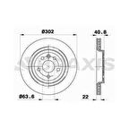 ARKA FREN DISK AYNASI HAVALI  S60 II 134   10-15 S80 II 124  10-16 V60 I 155. 157  10-15 V70 III 135  10-15 XC70 II 136 07-16 - BRAXIS AE0530