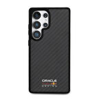 Galaxy S25 Ultra Kılıf Redbull Orjinal Lisanslı Magsafe Şarj Özellikli Karbon Fiber Tasarımlı Parlayan Logolu Kapak