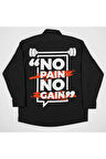 No Pain No Gain Baskılı Unisex Fitness Gym Cepli Gömlek