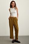 Lastikli Salaş Pantolon Haki