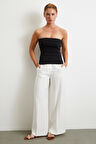 Geniş Paça Palazzo Pantolon Ekru
