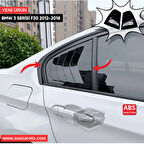 Bmw 3 Serisi F30 2012-2018 Uyumlu Kelebek Cam Izgarası Kelebek Cam Vizörü İthal Havalandırma Sağ Sol Takım Parlak Siyah 1.Sınıf