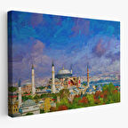 Ayasofya Camii Yağlıboya Görünüm Kanvas Duvar Tablosu-3690