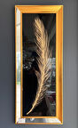 Gold Tek Tüy Temalı Aynalı Tablo