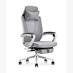 Relax Ayak Uzatmalı Çalışma Koltuğu Açık Gri
