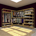 Beleza - Açık Ahşap Gardırop - Robot Süpürge Kullanımı Için Uygundur