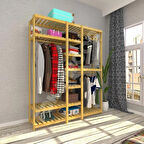 Corto - Açık Ahşap Gardırop