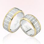 İki Renk Altın Alyans 3702