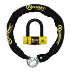 Auvray Motosiklet U Kilit Extreme Mini + Zincir 120cm Çap 10mm CHXLOCK120