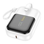 Coofbe Dijital Göstergeli Dahili Type-C Kablolu Ve İphone Kablolu 22.5W+PD20W 10000 Mah Powerbank