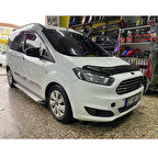 Sts Oto Aksesuar Ford Courier 2014-2017 Arası Uyumlu Batman Yarasa Ayna Kapağı Piano Black Abs Plastik