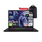 MSI CROSSHAIR 17HX AI Ultra 7-255HX 32-GBDDR5 1 TBSSD RTX5070 (8GB-115W-GDDR7) 17" 2K QHD+ 240Hz Windows 11 Home + HMF Sırt Çantası D2XWGKG-018XTRHMF25