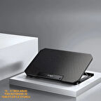 Polham Hızı Ayarlanabilir Laptop Soğutucu Notebook Standı - 4 Kademeli Yükseklik Ayarlı, 2 USB Girişli Stand