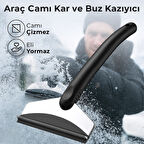 Polham 25CM Ergonomik Araç Camı Kar Kazıyıcı, Çizik Yapmaz, Eli Yormaz Pratik Kar ve Buz Kazıyıcı 