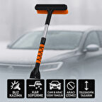 Polham Teleskopik Kar Süpürgesi ve Buz Kazıyıcı | Yüzey Çizmez Fırça | Araç Camı & Kaput Temizleme Aparatı