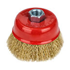 Fixonic Eratool ERA10039 75mm Saçaklı Çanak Fırça Sarı Telli