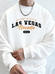 Las Vegas'e Hoş Geldiniz Nevada Baskılı Erkek Sweatshirtleri Kışlık Polar Sıcak Kapüşonlu Üst