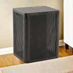 2 Gözlü Kapaklı Çamaşır Sepeti Kirli Sepeti