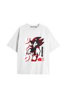 UNİSEX Bay Sonic Desenli Beyaz Yazlık T-shirt