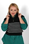 Kadın Fermuarlı Triko Süveter 4304-24-060