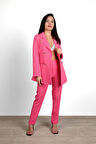 Kadın Kruvaze Ceket Havuç Pantolon Takım 9001-24