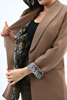 Kadın Leopar Astar Detaylı Ceket Takım 0115-25