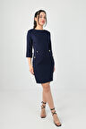 Kadın Düğme Detaylı Elbise 5202-24