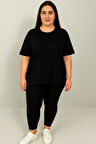 Kadın Büyük Beden Kısa Kollu Tayt Takım 8210-25