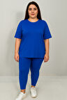 Kadın Büyük Beden Kısa Kollu Tayt Takım 8210-25