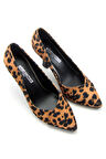 Jatqılı Exclusive Leopar Kadeh Topuklu Ayakkabı