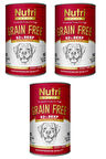 Nutri Canin Tahılsız Biftekli Köpek Konserve 400 Gr. X 3 Adet