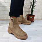 M.P 2744 Vizon Süet İçi Polar Tüylü Bilekten Lastikli Kadın Bot