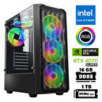 Xaser Xsr953 i5 14400F 16GB DDR5 Ram 1TB M.2 NVMe SSD 12GB RTX4070 SUPER Masaüstü Oyuncu Bilgisayarı