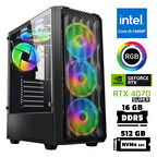 Xaser Xsr952 i5 14400F 16GB DDR5 Ram 512GB M.2 NVMe SSD 12GB RTX4070 SUPER Masaüstü Oyuncu Bilgisayarı