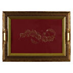 e38 EL İŞÇİLİĞİ TEZHİP TEPSİ  36 x 48 cm - 5935