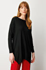 On Kadın Salaş Verev Tunik 65316 Siyah