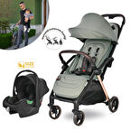 Lorelli Loret Otomatik Katlanan Kabin Boy & Travel Set Bebek Arabası - Green