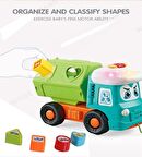Müzikli-Işıklı, Eğlenceli Renkli Blokları ile Eğitici Sevimli Bul-Tak Kamyon Seti 