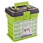 Hobi Kutusu Süper Bag Hobby Box Organizerli Takım Çantası Yeşil