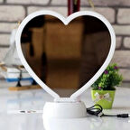 Kişiye Özel Fotoğraflı Kalp Şekilli Sihirli LED Ayna