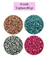 Kesme Cam Boncuk 2mm - 4 Renk - Toplam 80 Gram - BNC442